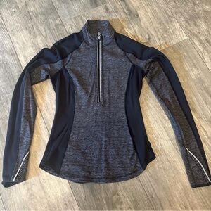 lululemon athletica Women's Black & Heathered Gray Half-Zip Jacket